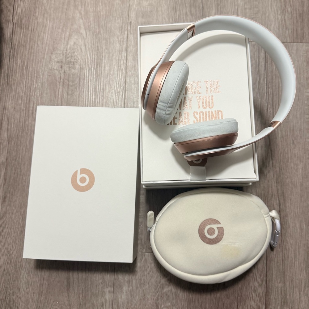 Beats by Dre Over-Ear Headphones - White and Rose Gold